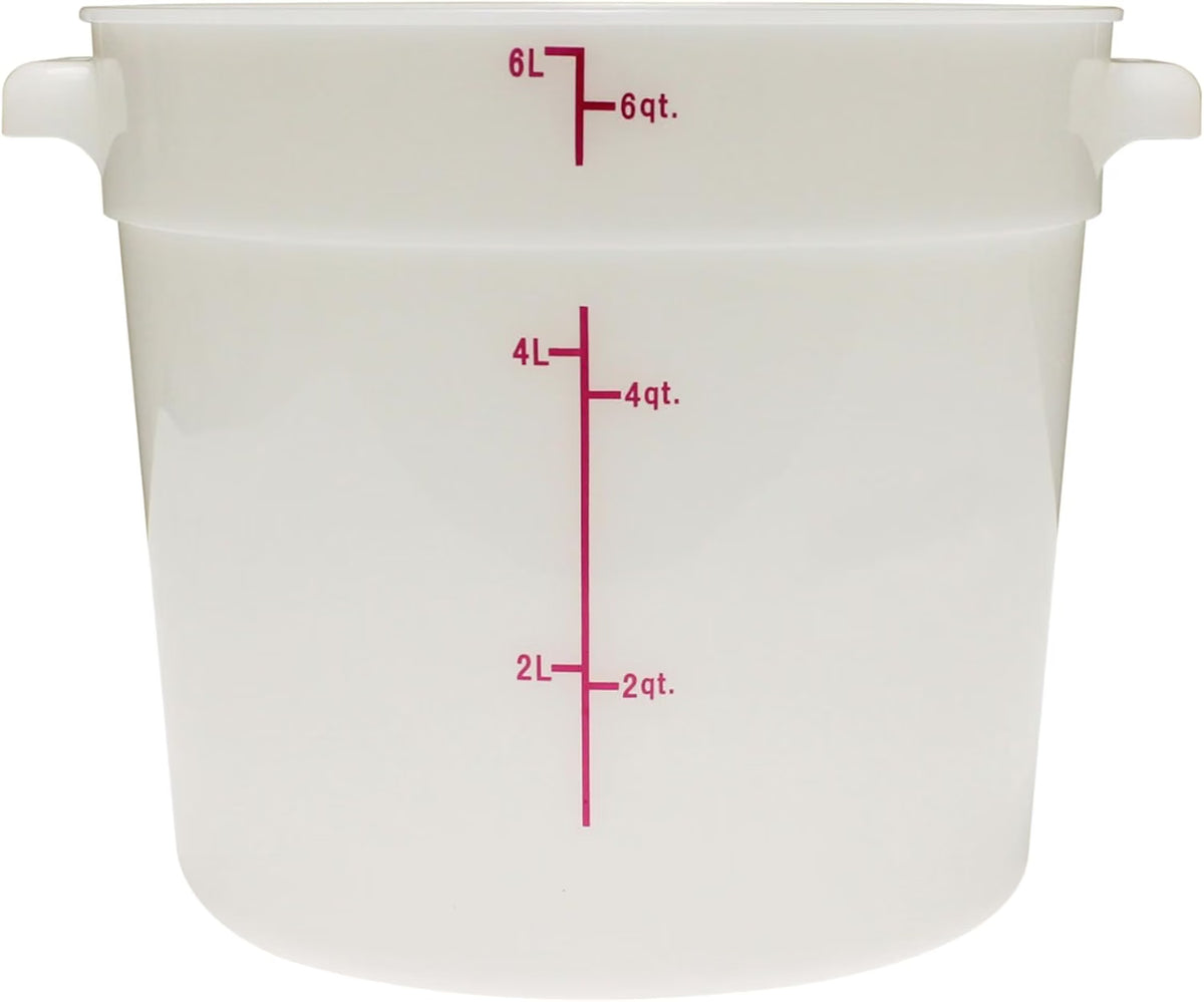 Round Food Storage Container Polypropylene - Commercial Food Storage Containers Meal Prep Containers Reusable Food Containers for Pantry Kitchen Storage Organization