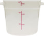 Round Food Storage Container Polypropylene - Commercial Food Storage Containers Meal Prep Containers Reusable Food Containers for Pantry Kitchen Storage Organization