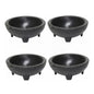 Molcajete Salsa Bowl Black Color - Perfect for Parties Events Regular Use Great for Molcajete Chips Guacamole Serving Dish Sauce Cup Side dish Snack Dip Nuts or Candy