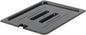 Half Size Notched Polycarbonate Handled Food Pan Lid - Food Storage Container Cover Restaurant Commercial Hotel Pans Cover for Food Prep Fruits Vegetables Beans Corns