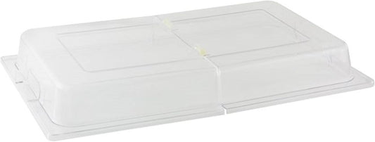 21" x 13" x 3" Full Size Polycarbonate Hinged Dome Cover Opens on both ends Clear Color- Food Pan Cover Pastry Cover Display Cover Serving Platter Covers Clear Food Pan