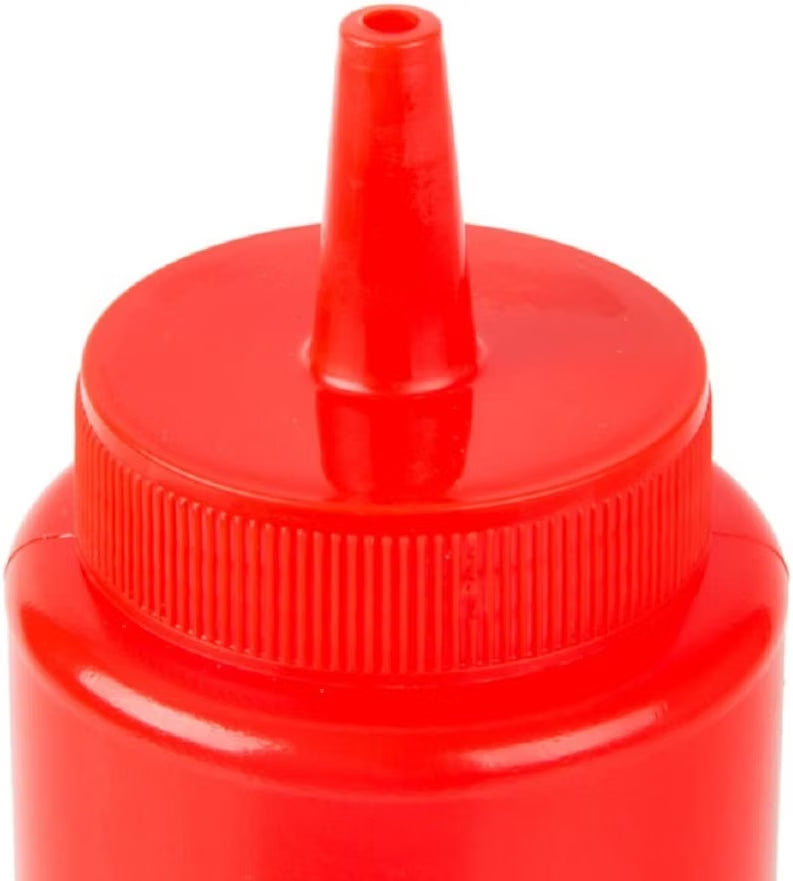 Set of 12 Squeeze Condiment Dispensing Bottles 8 oz - Plastic Squeeze Bottle For Sauces Spreads Ketchup Mustard Mayo Hot sauces and Olive oil