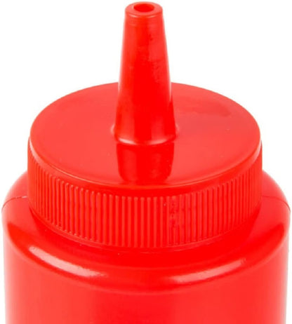 Set of 12 Squeeze Condiment Dispensing Bottles 8 oz - Plastic Squeeze Bottle For Sauces Spreads Ketchup Mustard Mayo Hot sauces and Olive oil