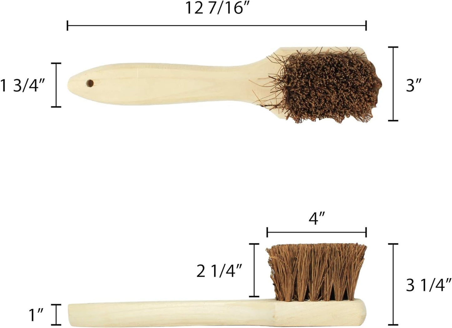 Wok Brush Palmyra Bristles with Wooden Handle - Wok Brush Cleaning Brush Kitchen pan Brush Scrub Brush Kitchen Cleaning Brush Pot Scraper Scrubber Dish Pan Brush for Cooking