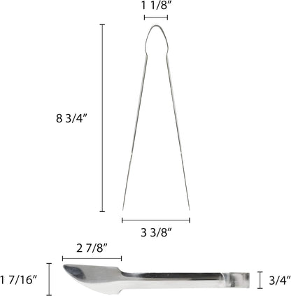 Hamburger Tong Stainless Steel- Heavy Duty Flipping Tongs Multifunctional Stainless Steel Food Tongs for Beefsteak Bread Hamburger BBQ Meats Pizza Pies Bread Fish
