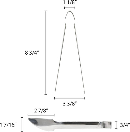 Hamburger Tong Stainless Steel- Heavy Duty Flipping Tongs Multifunctional Stainless Steel Food Tongs for Beefsteak Bread Hamburger BBQ Meats Pizza Pies Bread Fish