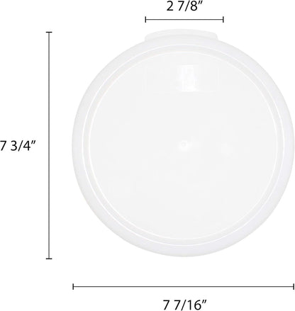 Round Food Storage Container Polypropylene - Commercial Food Storage Containers Meal Prep Containers Reusable Food Containers for Pantry Kitchen Storage Organization