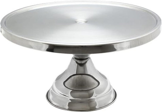 13-1/4" x 6" Stainless Steel Round Cake Stand - Round Dessert Stand Cupcake Stand Multifunctional Cake Holder Serving Platter for Birthday Parties Weddings Baby Shower and Other Events