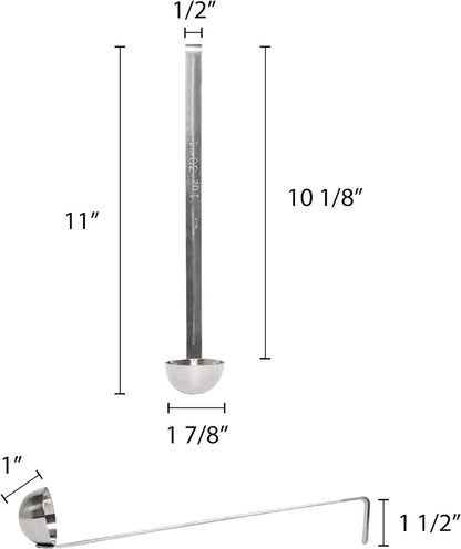 Stainless Steel Ladle with Long Hooked Handle- Kitchen Ladle Best Kitchen Accessories Cooking Serving Spoon Cooking Spon for Soup Chili Gravy Salad Dressing Pancake Batter