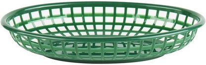 Fast Food Basket Plastic Set of 12- Fry Fast Food Reusable Foodservice Restaurant Diner Tray Plates Restaurant Deli Serving Chicken Burgers Sandwiches & Fries