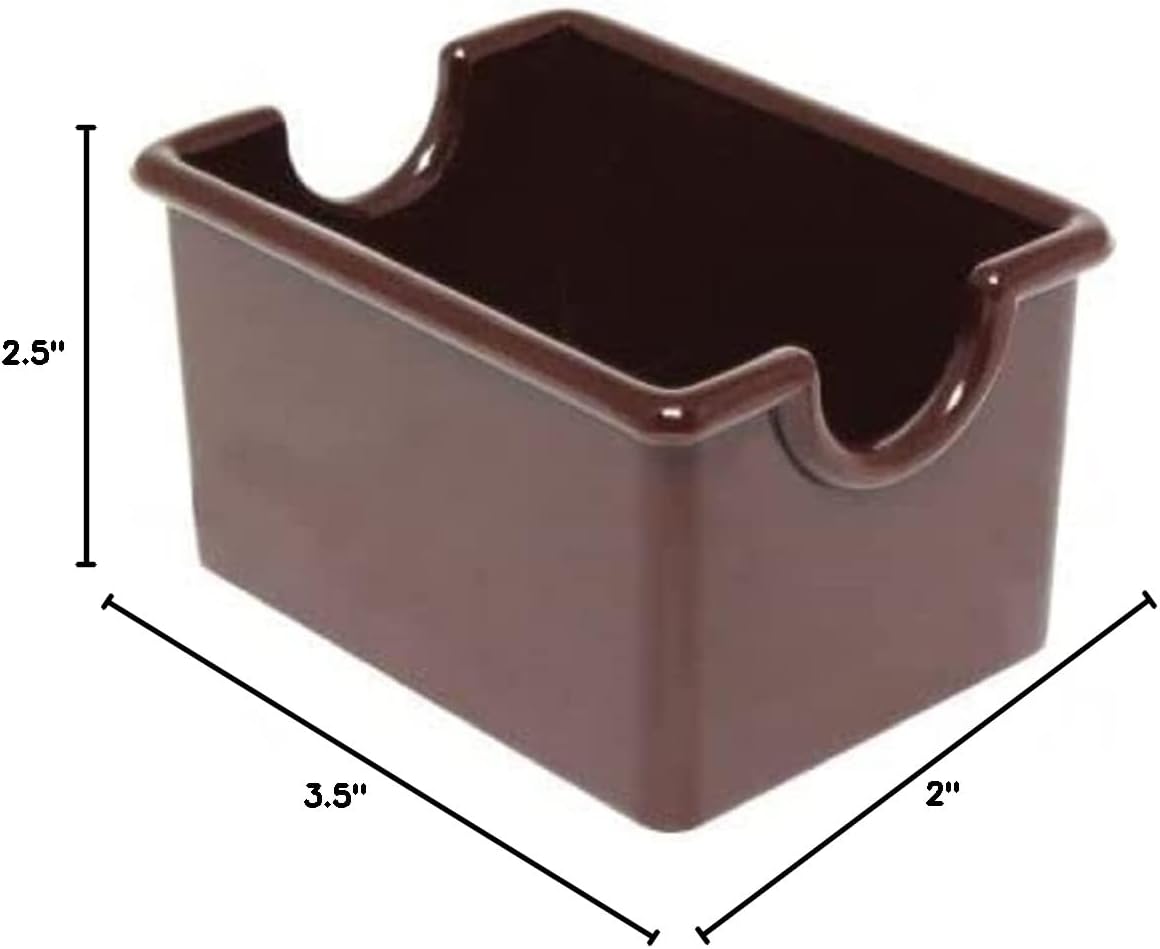 Set of 12 Sugar Packet Holder Plastic - Sugar Caddy Holder for Sweetener Packets Organizer Caddy for Coffee Bar Tea Bag Organizer for Table Restaurant Hotel