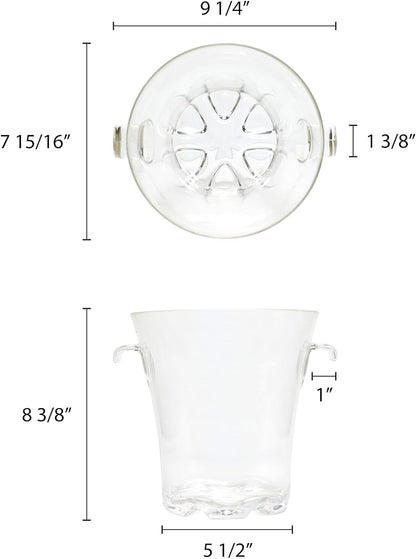 Ice Bucket for Bottle Service Polycarbonate Clear Color- Beverage Tub Champagne Wine Beverage Cooler Wine Cooler Beer Chiller Ideal Party Tubs for Indoor Outdoor Bars