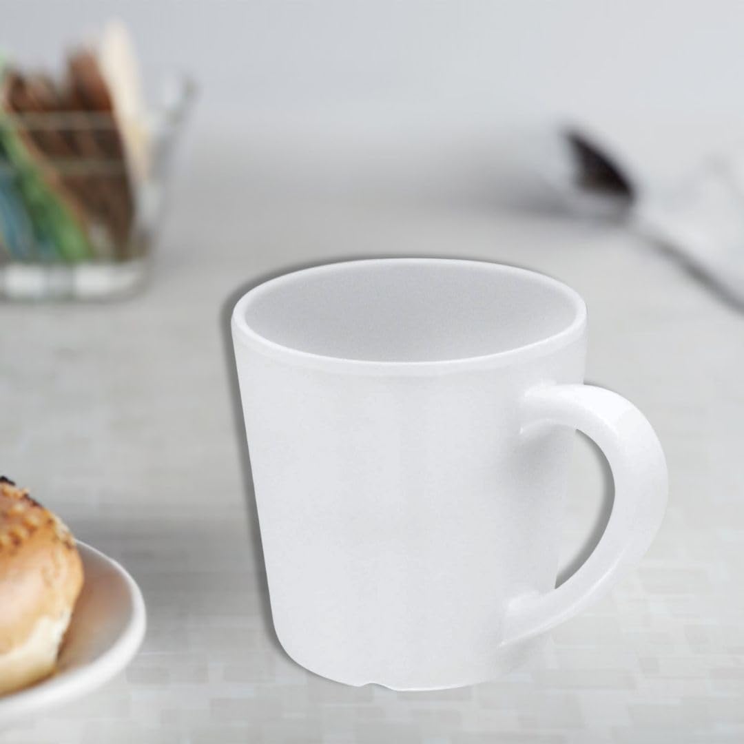 7 oz Mug/Cup Melamine Set of 12- Dishwasher Safe Break-Resistant Coffee Cup Set Reusable Plastic Cup for Latte Cappuccino Cocoa Hot Tea Mocha Home Cafe Restaurants