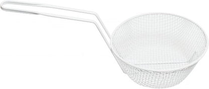 Round Breading Basket Coarse Mesh 3" Deep- Culinary Basket for Dredging Chicken French Chips Onion Rings Chicken Wings Food Prep Basket Serving Strainer Basket for Breadcrum Dishes