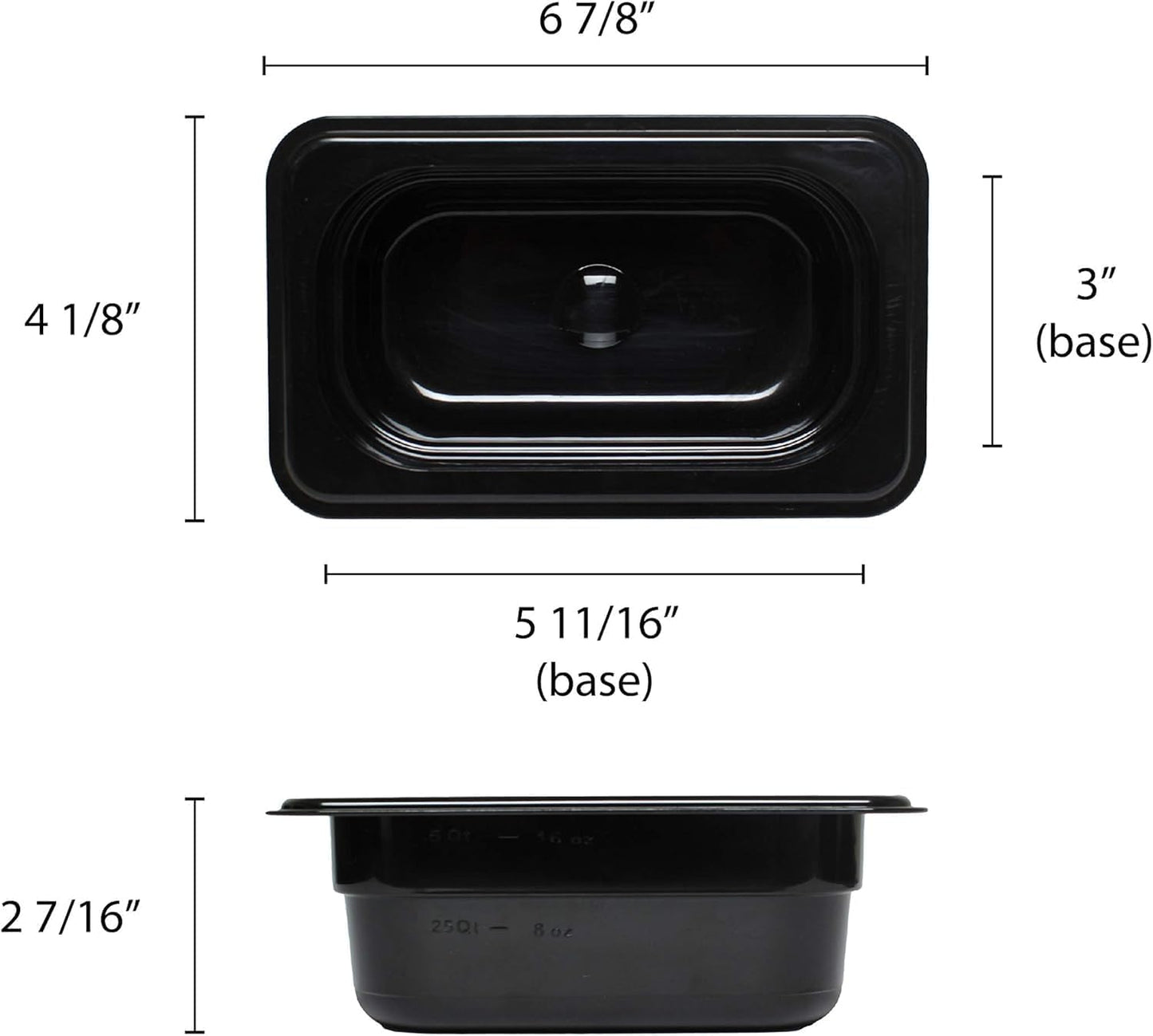 Deep Polycarbonate Food Pan - Food Storage Containers Plastic Food Pan Restaurant Commercial Hotel Pans for Food Prep Fruits Vegetables Beans Corns