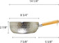 Aluminum Snow Flat Pan Saucepan-Traditional Japanese Saucepan with Wood Handle Great for Ramen Tempura Milk Soup Pot Noodles Porridge Boiled Soup for Home and Kitchen