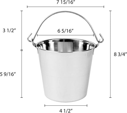 Stainless Steel Pail Balti- Food Buffet Server for Fruit Vegetable Appetizer Fries Entrees Party Snack Buffet Chips Indian Dishes Serve ware for Vegetable and Curries