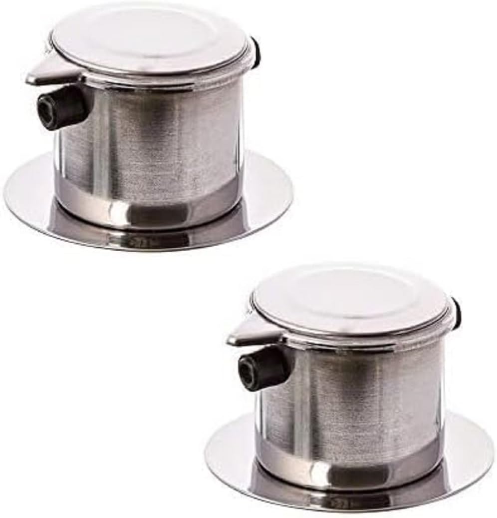 Stainless Steel Single Cup Coffee Brewer Infuser Filter- Vietnamese Coffee Maker Coffee Dripper Coffee Maker Home Kitchen Restaurants