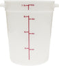 Round Food Storage Container Polypropylene - Commercial Food Storage Containers Meal Prep Containers Reusable Food Containers for Pantry Kitchen Storage Organization