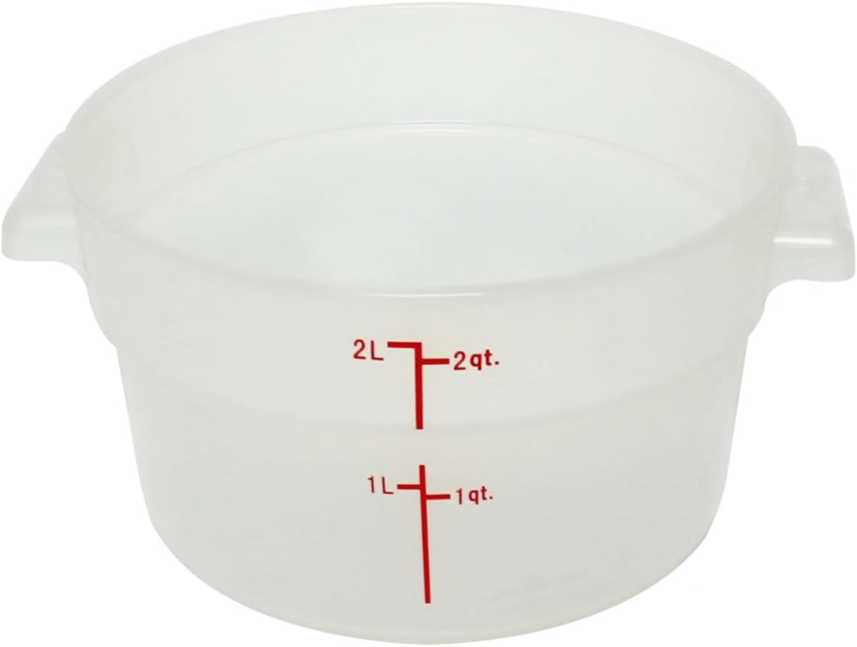Round Food Storage Container Translucent Polypropylene- Commercial Food Storage Containers Meal Prep Containers Reusable Food Containers for Pantry Kitchen Storage Organization
