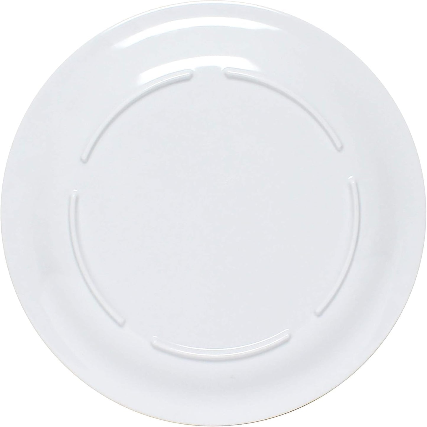 Round Plate Melamine Set of 12- Reusable Plates Kitchen Plates Dinnerware Serving Platter Dishes Dishwasher Safe Break-Resistant for Home Kitchen