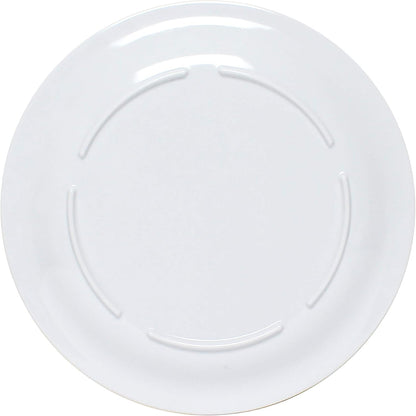 Round Plate Melamine Set of 12- Reusable Plates Kitchen Plates Dinnerware Serving Platter Dishes Dishwasher Safe Break-Resistant for Home Kitchen