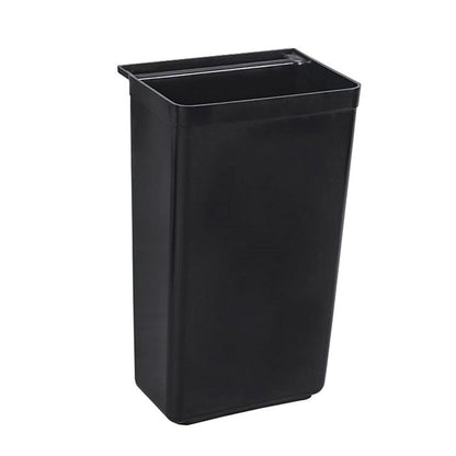 Refuse Bin for Utility/Bussing Cart 13" x 9-1/14" x 22" Black Color- Wastebasket Trash Can Plastic Restaurant Tub Fits Rolling Utility Cart Attachable