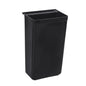 Refuse Bin for Utility/Bussing Cart 13" x 9-1/14" x 22" Black Color- Wastebasket Trash Can Plastic Restaurant Tub Fits Rolling Utility Cart Attachable