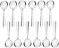 Domilion Stainless Steel Set of 12- Stainless Steel Flatware Silverware Cutlery Kitchen Tableware Set for Home Restaurant for Stirring Coffee Dessert Ice Cream Cappuccino