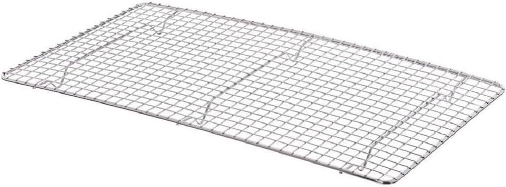 Full Size Chrome Plated Wire Pan Grate- Cooling Racks 18" x 10"- Fits Full Size Sheet Pans Cookie Pans Cooling Rack Baking Sheet Grate Cake Rack for Pies Cookies Pastries Cakes