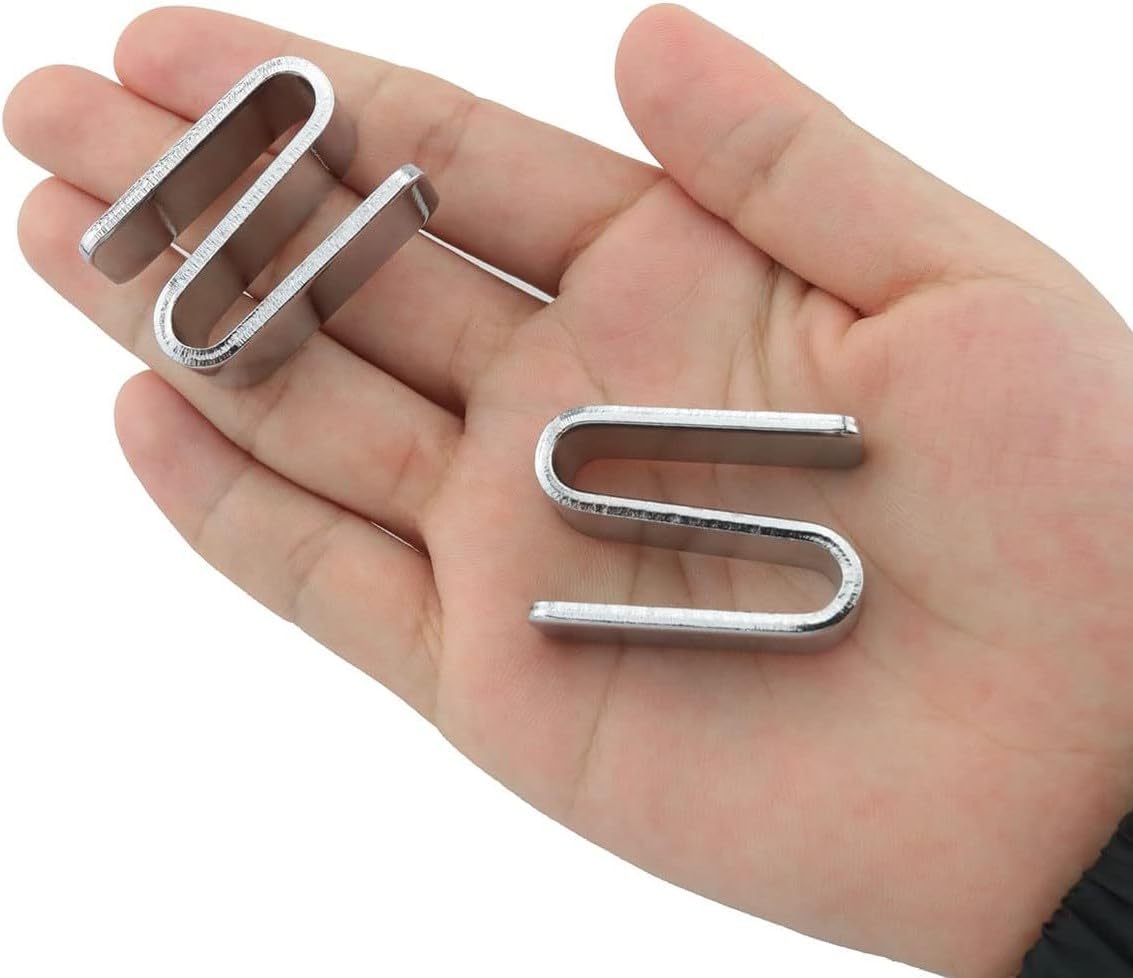1-3/8" x 5/8" x 1" S-Hook Iron Set of 4- S Clips Wire Shelf System Wire Rack Hook for Shelving Unit Steel Wire Rack Storage Shelving Organizer Home Kitchen Restaurants