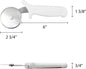 Stainless Steel Blade Pizza Cutter with White Plastic Handle- Pizza Cutter Wheel Stainless Steel Sharp Blade For Cutting Through Slice Thick or Thin Pizzas Pie Crust and Pastries