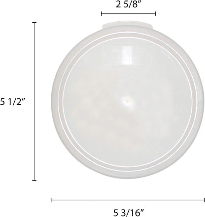 Round Food Storage Container Translucent Polypropylene- Commercial Food Storage Containers Meal Prep Containers Reusable Food Containers for Pantry Kitchen Storage Organization