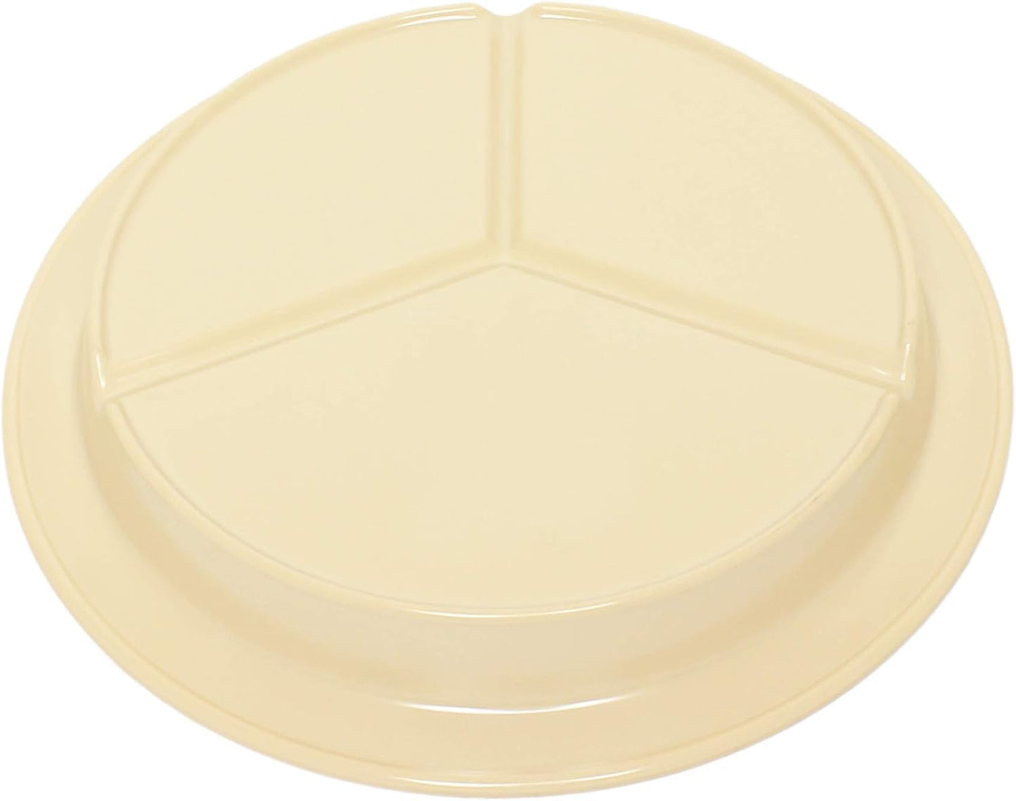 3 Compartment Deep Serving Plate Melamine Set of 12- Dishwasher Safe Break-Resistant Serving Platter Dinner Plates Portion Plates for Dinner Home Kitchen Restaurants