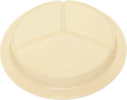 3 Compartment Deep Serving Plate Melamine Set of 12- Dishwasher Safe Break-Resistant Serving Platter Dinner Plates Portion Plates for Dinner Home Kitchen Restaurants