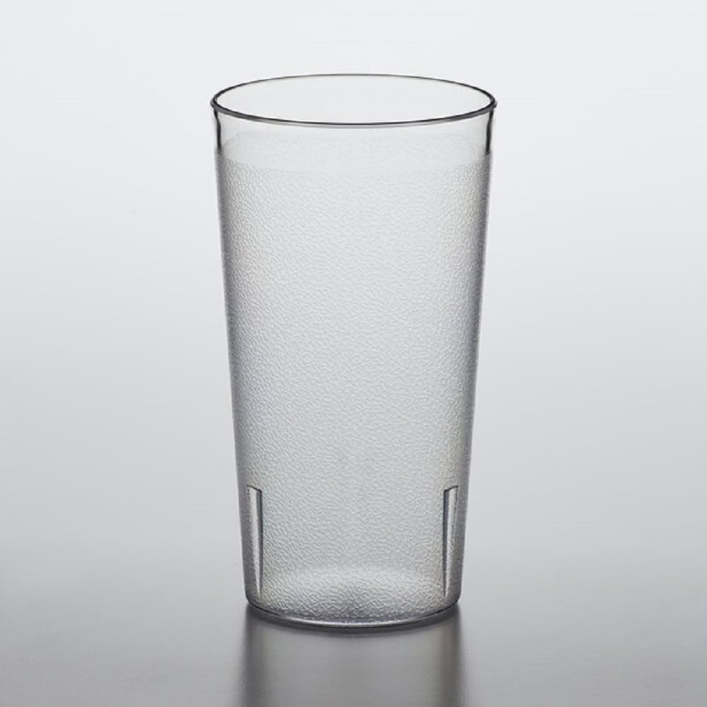 Pebbled Tumbler Drinking Cups Set of 12 - Reusable Premium Water Iced Tea Glasses Drinking Glasses Stackable Dishwasher Safe Break-Resistant for Home and Restaurants