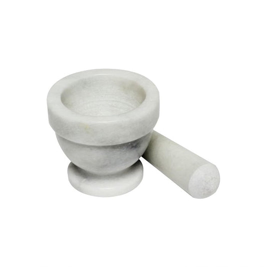 Marble Mortar and Pestle Set- Spice Grinder Herb Crusher Easily Grind Grains herb Spices Grinder for Spices Seasonings Salsa Pastes Pestos and Guacamole