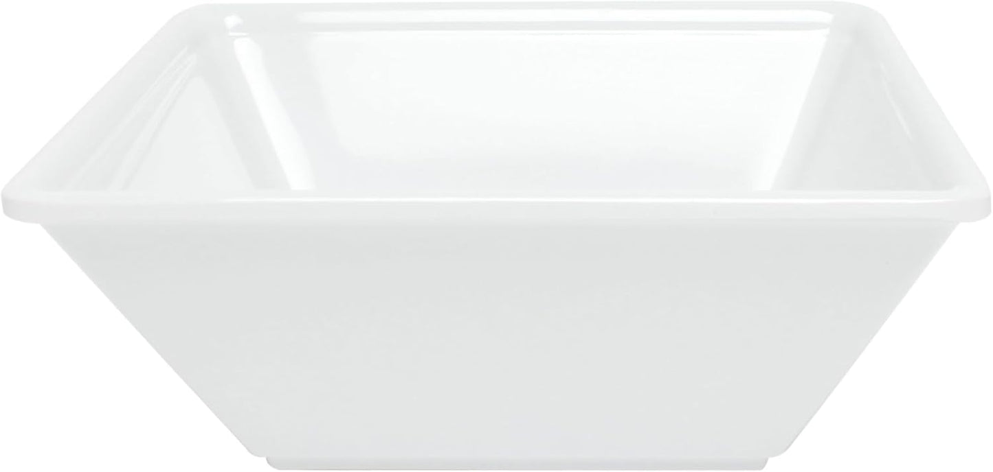 Square Bowl Passion Melamine - Dishwasher Safe Break-Resistant Serving Bowl Soup Bowl for Salads Rice Pasta Dessert Side Dishes Home Restaurants