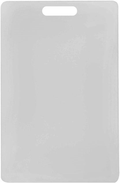 Utility Cutting Board White Plastic with Handle- Non-Skid Plastic Chopping Board Cutting Board for Kitchen Meat Vegetables Fruits Home Restaurants Dishwasher Safe