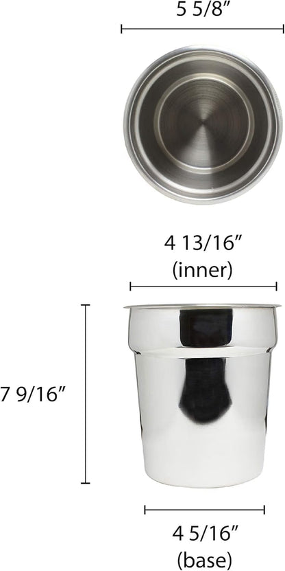 Stainless Steel Vegetable Inset Pan - for Soup Warmer and Soup Chafer Soup Pot Soup Station Applicable for Kitchen Hotel Catering Restaurant Buffet Parties Banquets