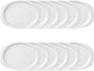 Rectangular Platter White Color Melamine Set of 12- Reusable Plates Kitchen Plates Dinnerware Serving Platter Dishes Dishwasher Safe Break-Resistant for Home Kitchen