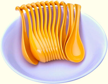 1 oz Asian Soup Spoon Melamine Set of 12 - Break-Resistant Soup Spoons, Table Spoons, Ramen Spoons, Japanese Soup Spoons for Dumpling, Miso, Pho, Wonton, Noodles
