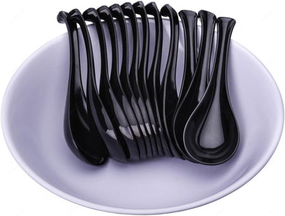 1 oz Asian Soup Spoon Melamine Set of 12 - Break-Resistant Soup Spoons, Table Spoons, Ramen Spoons, Japanese Soup Spoons for Dumpling, Miso, Pho, Wonton, Noodles
