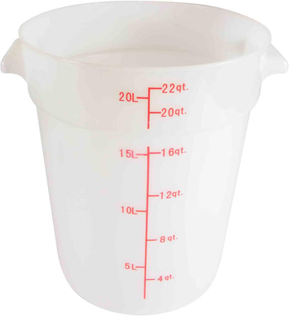 Round Food Storage Container Polypropylene - Commercial Food Storage Containers Meal Prep Containers Reusable Food Containers for Pantry Kitchen Storage Organization