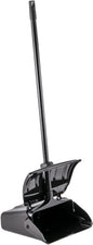 13" Pivoting Upright Lobby Dust Pan with Windbreak Cover- Dustpan with Long Handle Compatible with Any Broom for Lobby Restaurant Office Home Dog Pooper Scooper