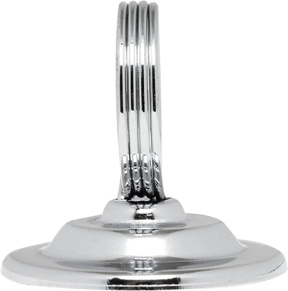 2-1/4" Ring Style Table Sign Menu Holder Steel Wire Ring Nickel-Plated Base Set of 12- Table Number Holder Display Table Card Holders Stand for Centerpieces Reception Party Birthday