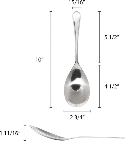 Stainless Steel Multi Serving Spoon 2.5mm Thickness- Buffet Serving Spoon Large Serving Spoon Solid Spoons Hostess Serving Utensils for Catering Buffet Party Kitchen Restaurant