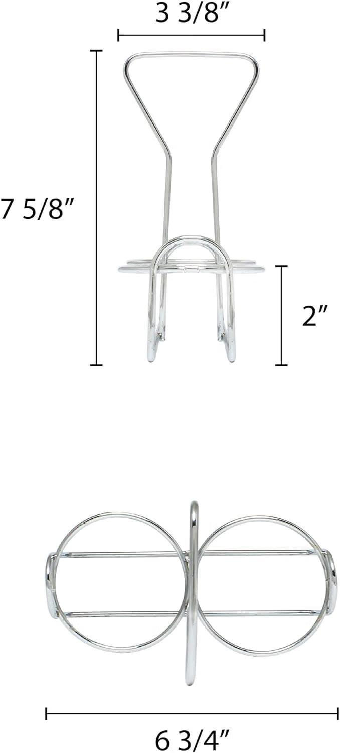 Condiment Jar Holder Iron Plated Hole Size: 3-3/8" Diameter - Condiment Rack Holder Table Caddy Tabletop Seasoning Spice Organizer for Home and Restaurant