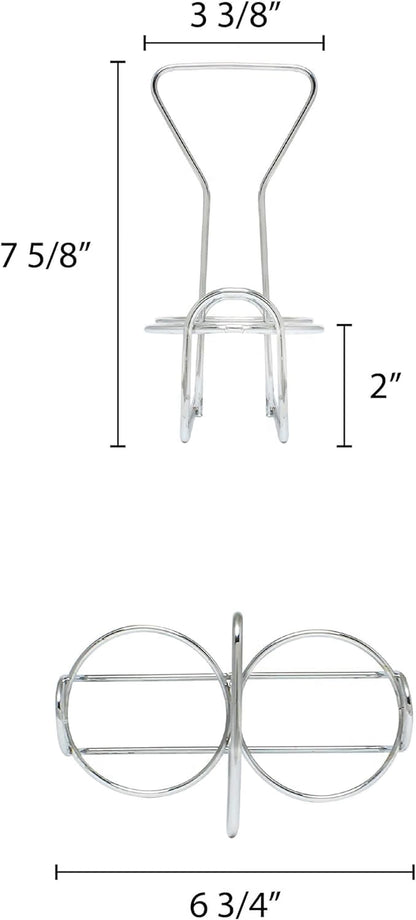 Condiment Jar Holder Iron Plated Hole Size: 3-3/8" Diameter - Condiment Rack Holder Table Caddy Tabletop Seasoning Spice Organizer for Home and Restaurant