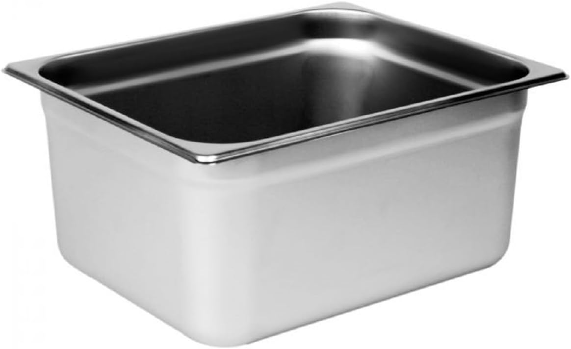 Deep Stainless Steel Anti-Jamming Steam Pan 22 Gauge- Chafing Steam Table Pans Catering Food Storage Metal Pan Hotel Pan for Restaurant Events Catering Use